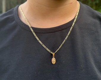 Gold Baby Miraculous Mary Necklace Toddler Protection Necklace, Religious Baby Gift, Necklace For Kids, Baby Jewelry, Toddler Necklace