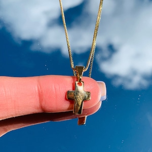 Kids Gold Cross Necklace, Small Cross Necklace, Boys Cross Necklace, Gold Filled Cross Necklace, Religious Gift, Protection Jewelry