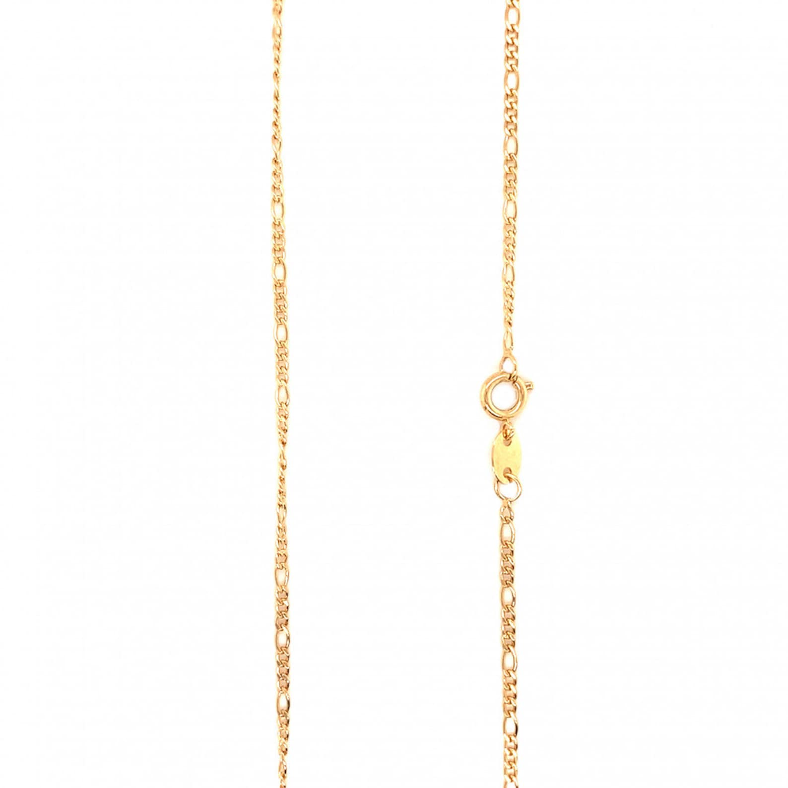 18K Toddler Boy Cross Necklacefigaro Chain With Crosskids Etsy