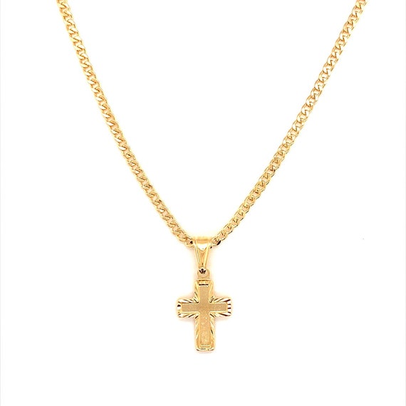 Collana Croce in Acciaio Inossidabile Argento, Gioielli Eleganti per Uomo e Ragazzi, Accessorio Religioso e Regalo per Natale, Compleanno o Battesimo, Catena Moda Maschile con Confezione Regalo