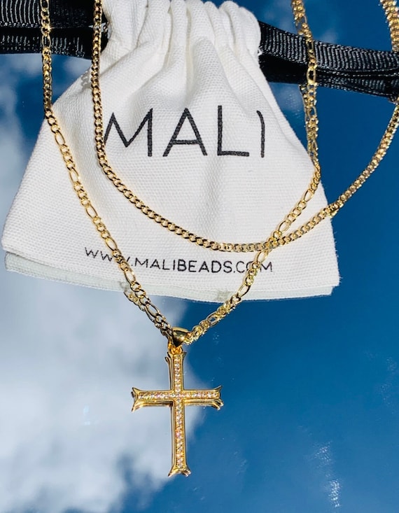 18K Diamond Cross Necklace for Boy Toddler Necklace Kids Cross Jewelry Religious Gift Children Catholic Communion Necklace Gold Filled Etsy