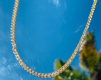 18K Baby Necklace for boy, Kids Gold Necklace, Toddler boy Necklace, Baby Curb Chain Necklace,Baby Jewelry for Boy,Toddler Boy Gold Necklace