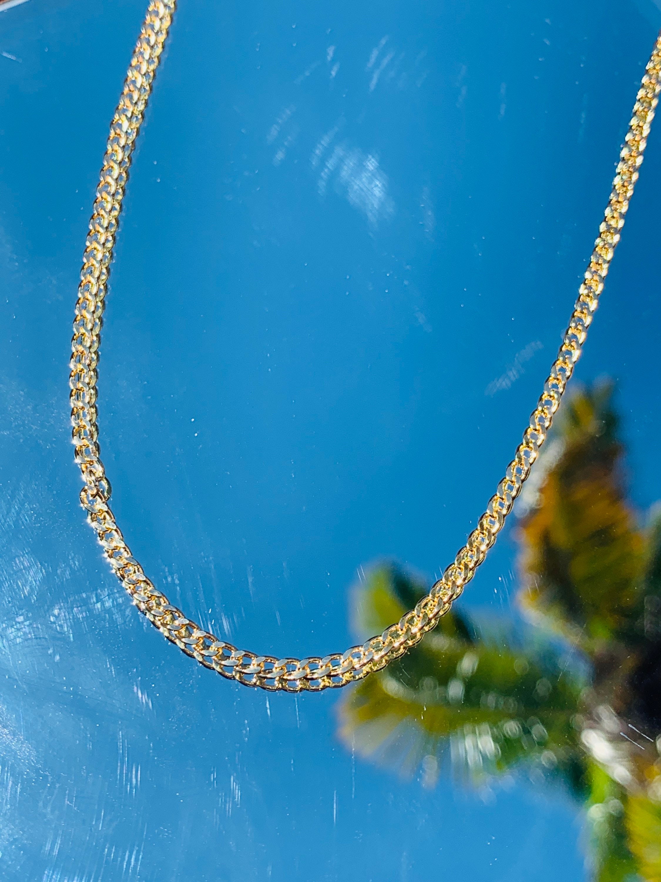 14K Gold Sparkle Chain Necklace – Baby Gold