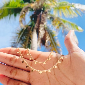 Baby Coin Bracelet, Dainty Girls Bracelet, Kids Gold Coin Stack Bracelet, Mommy and Me Jewelry, Little Girl Bracelet