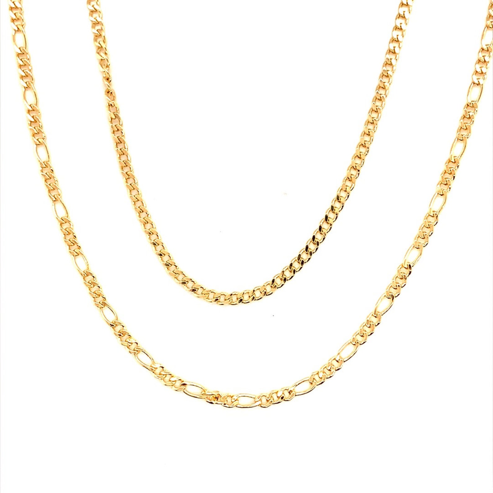 18K Toddler Boy Cross Necklacefigaro Chain With Crosskids Etsy