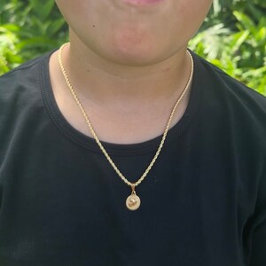 18K Heilige Geest-beschermingsketting voor peuterjongen, christelijke kinderketting, tienerjongen, religieuze ketting, touwketting, ketting voor kinderen