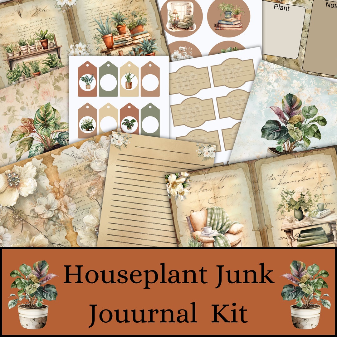 Digital Junk Journal Pages, Junk Journal Kit, Printable, Digital ...