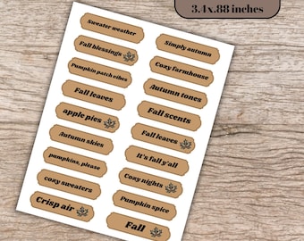 Herbst junk journal tags, Junk Journal Wort Schnipsel, Junk Journal Kit, wählerisch, wählerisch, wählerisch, wählerisch, download