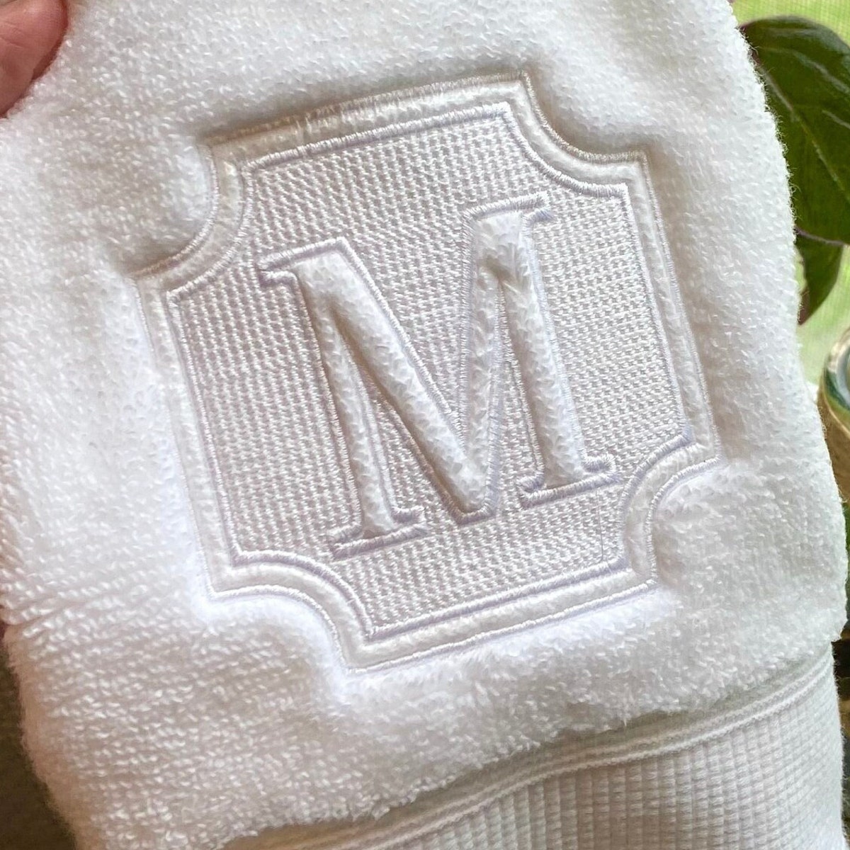 Monogram Embroidered Hand Towel Egyptian Cotton | Embroidered Towel | Embroidered Wash Towel - Etsy