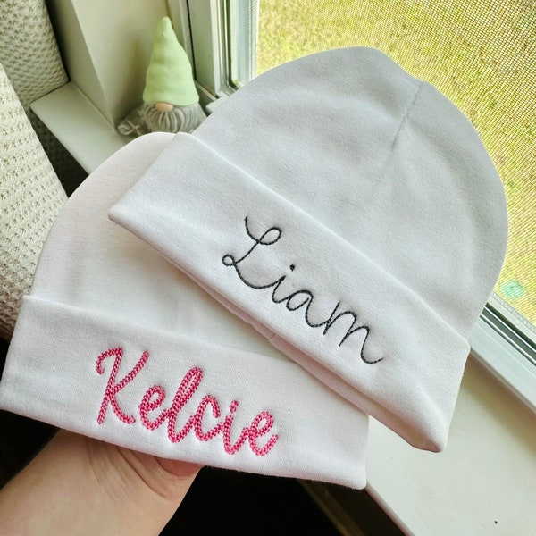 Embroidered Name Infant Hat, Personalized Hat for Baby, Infant Name Hat, Hat with Monogram, Baby Hat, Newborn Hat