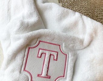 Monogram Embroidered Egyptian Cotton Hand Towel