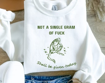 Funny Frog Sweatshirt, Vintage Sweatshirt, Frog Sweatshirt, Mental Health Sweatshirt, Funny Sweatshirt Women
