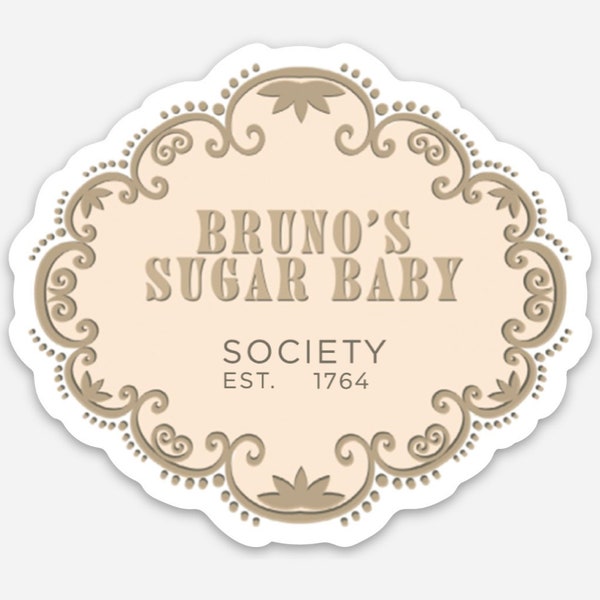 Bruno’s Sugar Baby Society, Brown University, Ivy League, Vinyl Circular Sticker