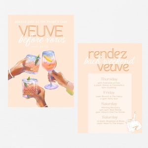 Veuve Before Vows Bachelorette Weekend Invitation