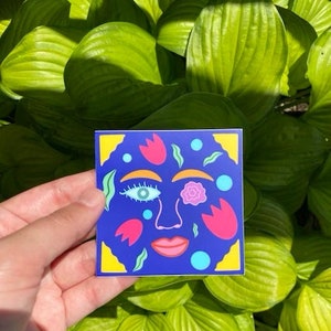 Ein äusser floraler Vinyl Sticker