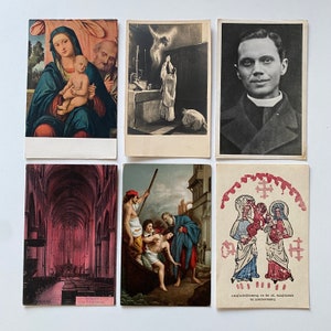 6 cartes postales vintage des années 1900 religieux chrétien catholique Jésus antique timbres scrapbooking journalisation collection inutilisé