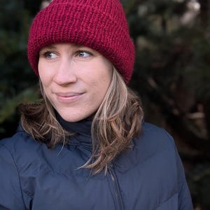 Hand Knit Beanie, Soft Warm Chunky, Gift for Her, Holiday Gift, Winter Hat, Handmade
