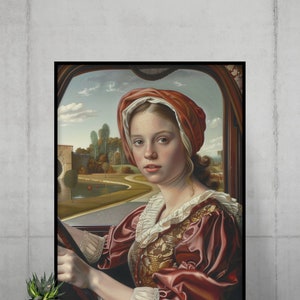 アートプリント ルネッサンスの女性が車を運転する, 改造アート, 折衷的なアート, 印刷可能なアート, ヴィンテージパロディアート, 気まぐれなウォールアート, デジタルダウンロード