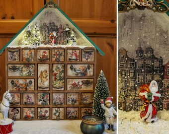 Christmas Advent House Christmas Vacation Advent Calendar: Heirloom Edition  - Etsy