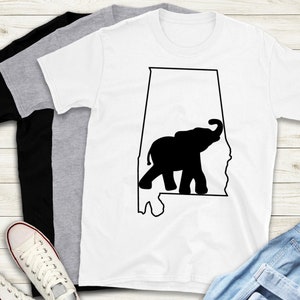État de l’Alabama avec éléphant PNG