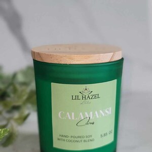 Calamansi, NUEVO frasco pequeño de vidrio verde esmerilado, 5.85 oz, cítricos