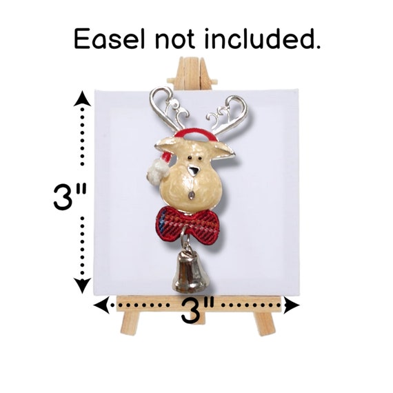 Large Vtg Christmas Reindeer Pin/Pendant /Ornamen… - image 3