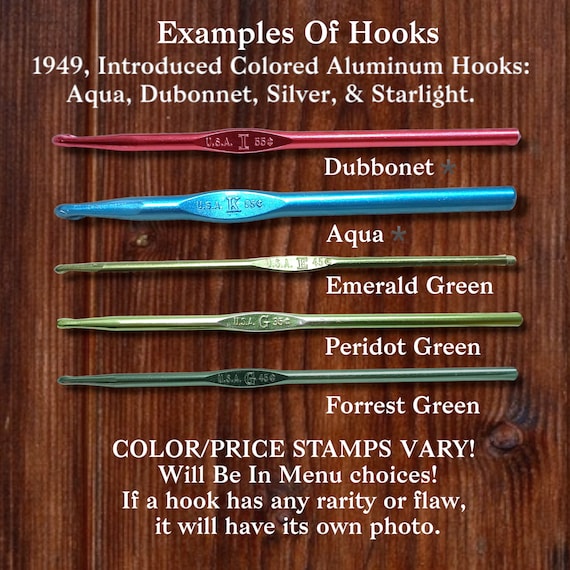 BULK BUY Boye Crochet Hooks B, C, D, E, F, G, H, I, J, K, L, N Pick Your  Sizes/setss You Get THREE of Each You Select -  New Zealand