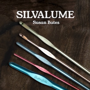Stary amerykański szydełko In-Line SILVALUME Susan Bates ~ używany INLINE ~ zdezynfekowany!