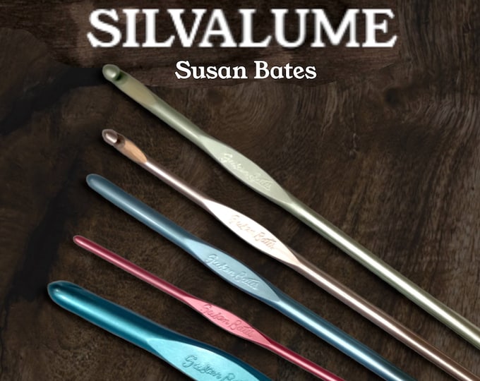 Crochet Hook,susan Bates Bamboo,bamboo Handle,aluminum Hooks Silvalume