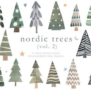 Eenvoudige kerstboom, aquarel clipart, boom vormen, clipart, aquarel, eenvoudige bomen, nordic boom, Kerstmis aquarel, DOWNLOAD