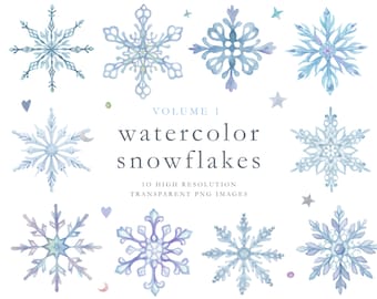 Watercolor snowflakes, snowflake clipart, ornate snowflakes, blue, teal, ice, winter clipart, christmas, snow png, snow flakes, DOWNLOAD