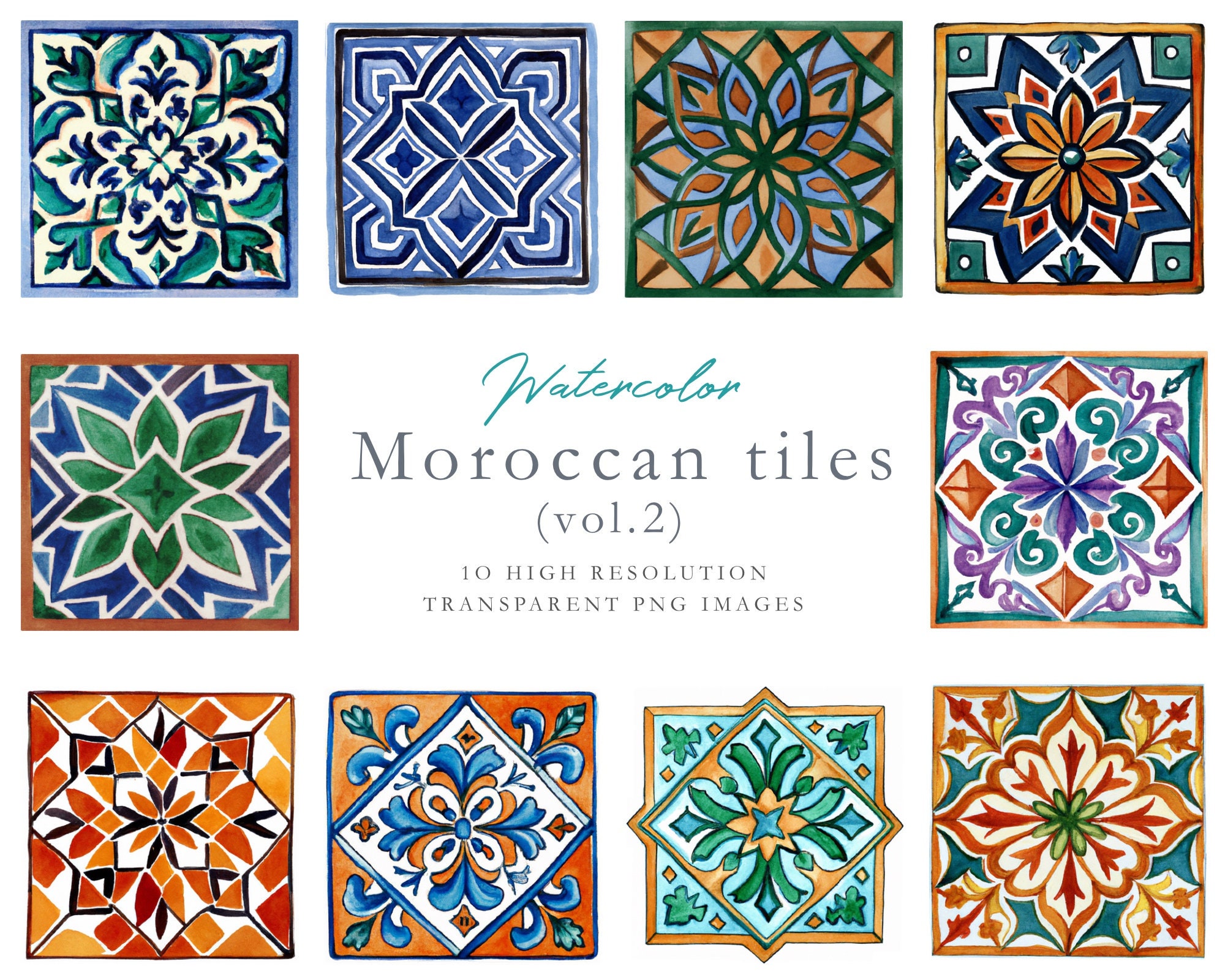 Moroccan Tiles Texture Sheet