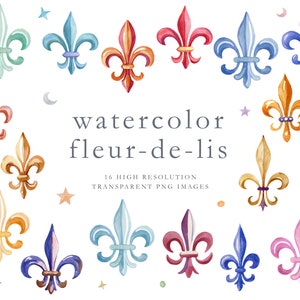 Clipart aquarelle fleur de lis, fleur de lis peinte, clipart, fleur de lit, clipart couronne, fleur de luce, Français, iris, lys, TÉLÉCHARGER