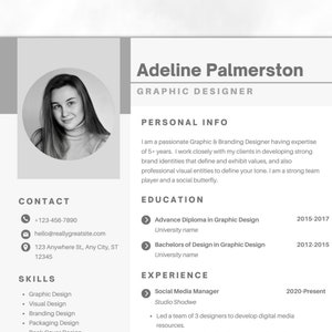 Plantilla de CV para Word, Plantilla de CV profesional, Plantilla de CV, Plantilla de CV minimalista para ejecutivos, Paquete de plantillas de CV, Plantilla de Curriculum Vitae