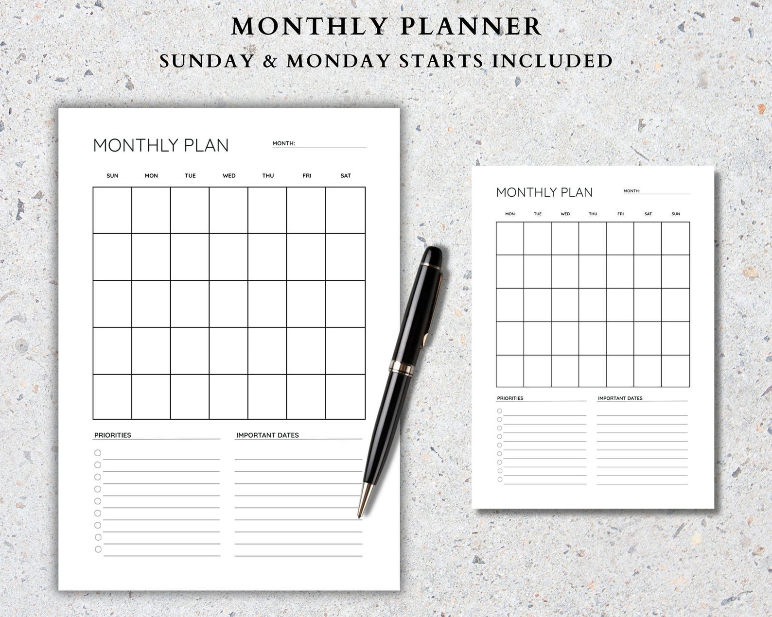 ADHD Planner Printable Set – Daily, Weekly, Monthly (a4/a5/letter Size ...