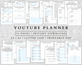 YouTube Content Strategy Planner: Social Media Tracker (Printable PDF)