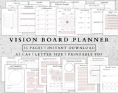 Vision Board Planner: 35 Printable Journaling Pages (PDF Download)