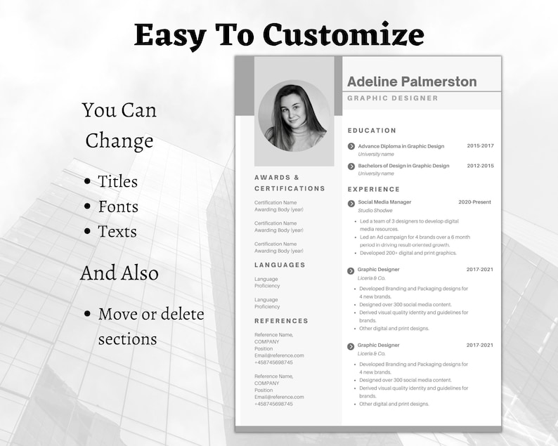 CV Resume Template Word Professional - Il 794xN.4587413420 4vfa 
