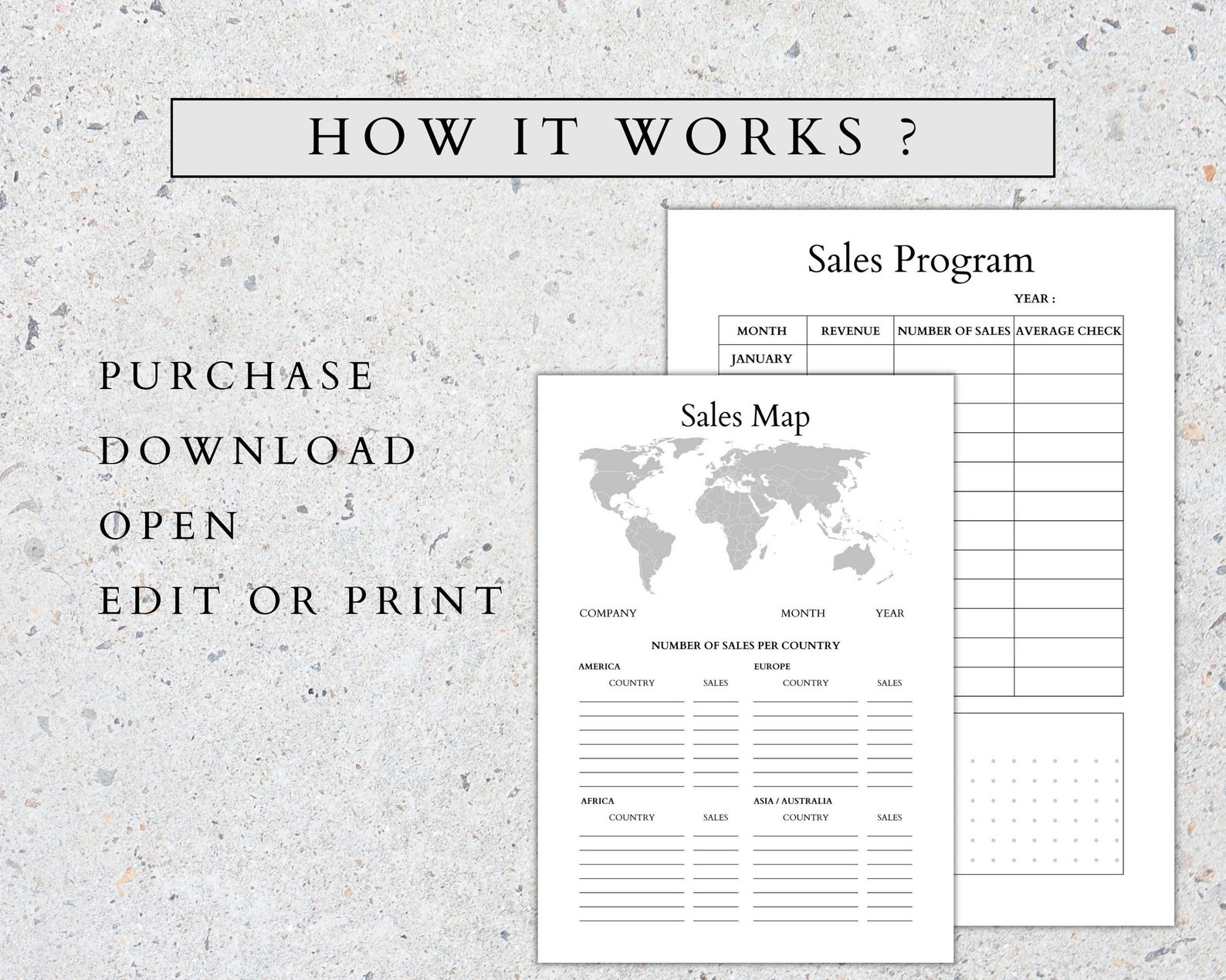 Sales Map Printable: Business Order Tracker (A5, A4, Letter) (PDF) - Etsy