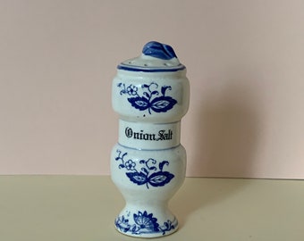 Vintage Delft Blue Onion Pattern Spice Shaker
