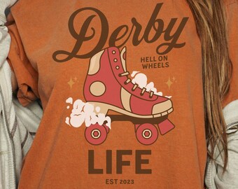 DERBY LIFE SHIRT, Roller Derby Girl Gift, Derby Mom, Roller Skating, Matching Team Tees, Roller Girls, Roller Derby League, Roller Skate