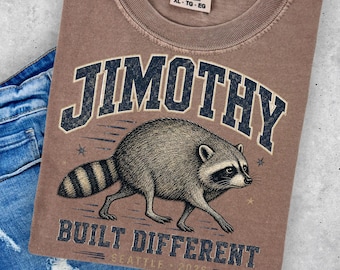 Jimothy Raccoon Sweatshirt: Funny Raccoon Graphic Crewneck, Built Different Animal Sweater