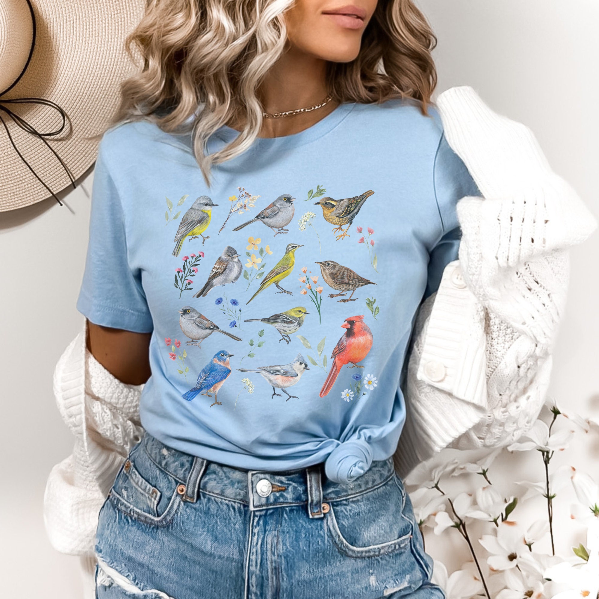 PLANT MOM TSHIRT, Cottagecore T Shirt, Cottagecore Birds and PLANT MOM TSHIRT, Cottagecore T Shirt, Cottagecore Birds and