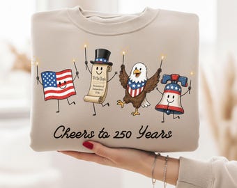 Cheers to 250 Years Shirt, USA 250th Anniversary Shirt, Patriotic Fourth of July Tee, America 1776-2026 Celebration Top