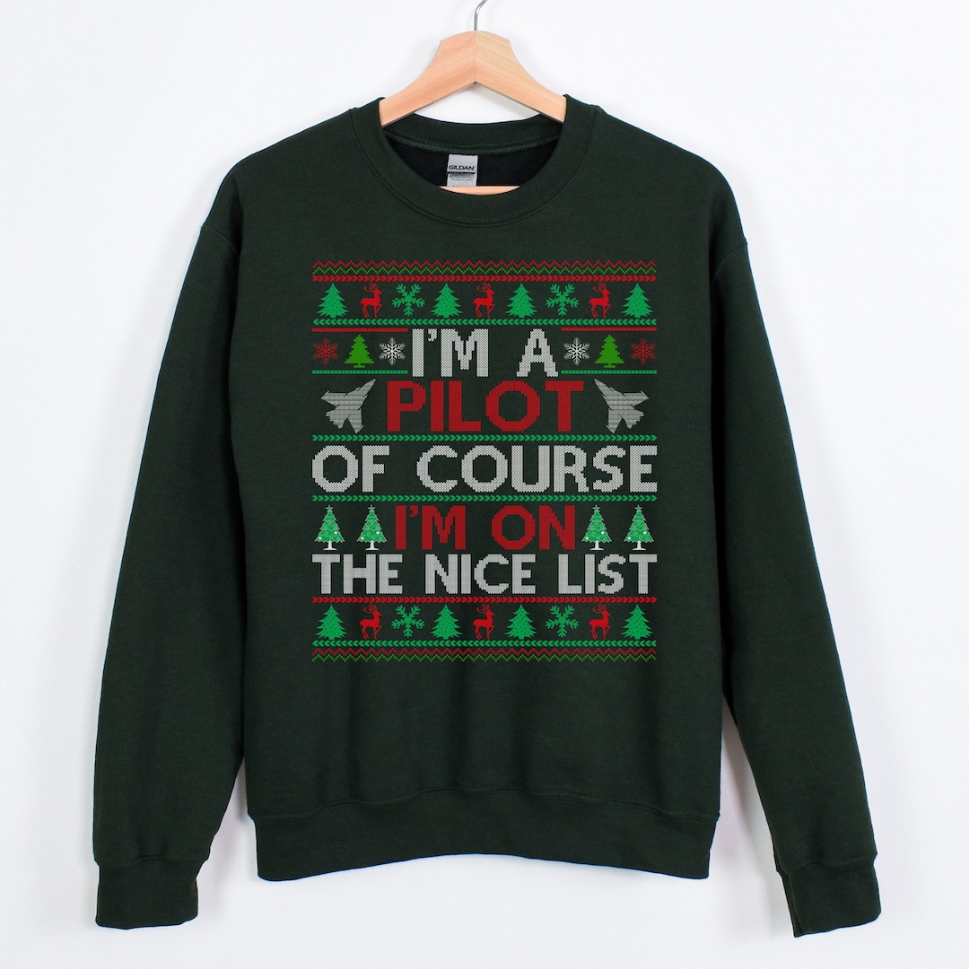 PILOT UGLY CHRISTMAS Sweater, Aviator Christmas Shirt for Pilots, Funny