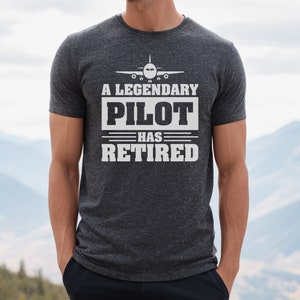 RETIRED PILOT SHIRT, pilot retirement gift, retired pilot gift, gift for Pilot, retirement gift, Gift for retired airline pilot, retirement