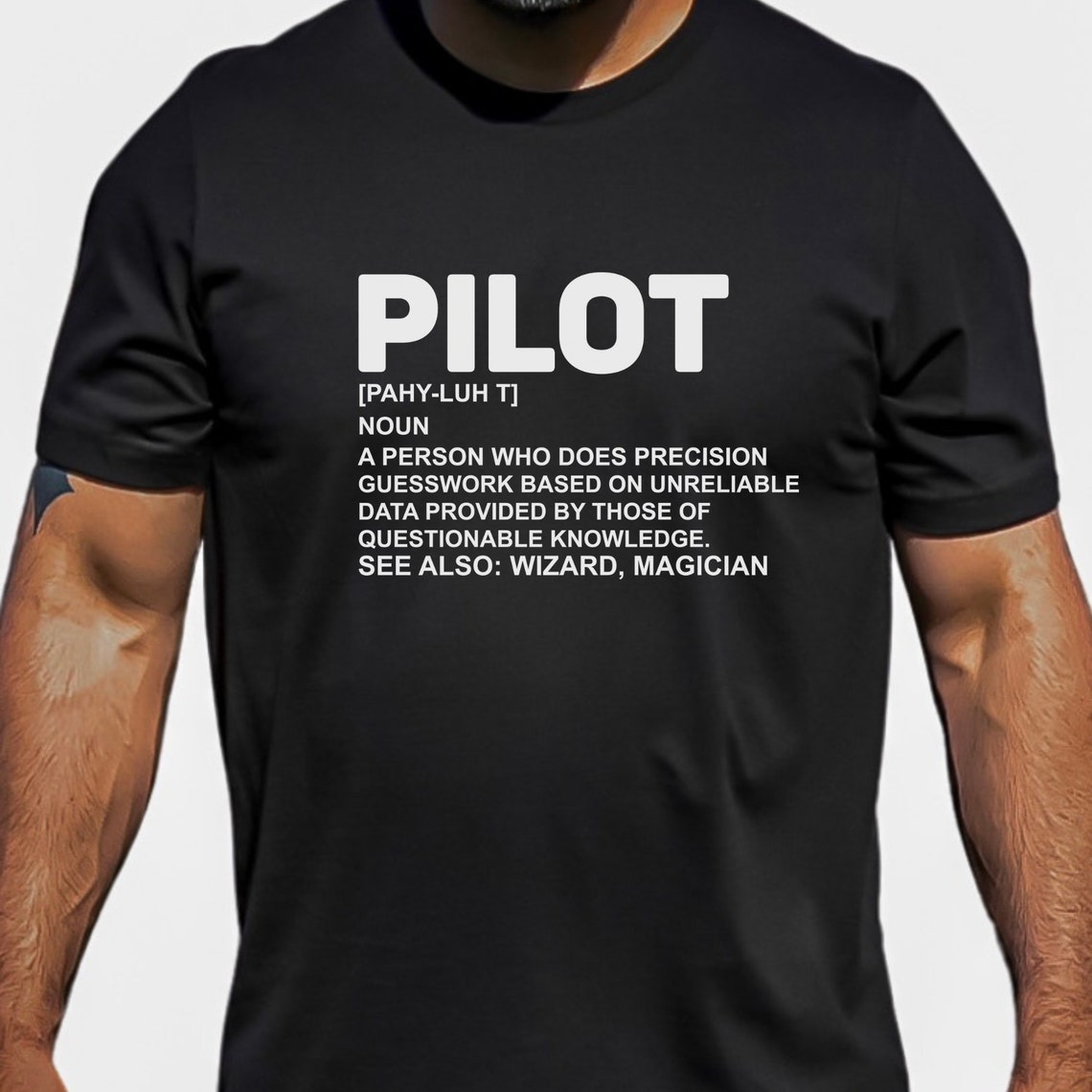 DEFINITION of PILOT T Shirt AVIATOR T Shirt Funny Pilot Etsy