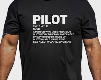 DEFINITION of PILOT t shirt, AVIATOR t shirt, Funny Pilot gift, Airplane tee, Pilot Christmas gift, Pilot training Black t shirt
