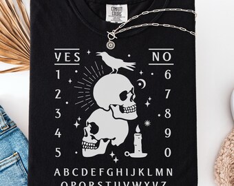 OUIJA Spirit board shirt, witchy planchette spirit board tee, witchy halloween occult shirt, Ouija board shirt, tarot shirt, celestial tee
