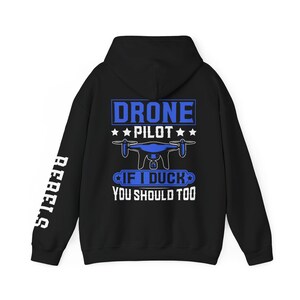 CUSTOM NAME Drone Pilot Unisex Heavy Blend Hoodie - Perfect Gift for Drone Enthusiasts, Casual Wear, Travel, Birthdays, Christmas gift image 4